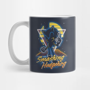 Retro Smashing Hedgehog Mug